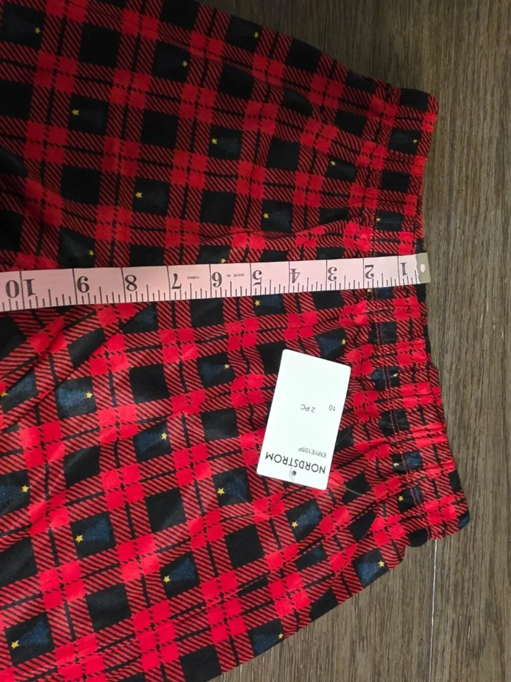 Jaclyn Girls Buffalo Check Christmas Tree Pajama Set NWT Size 10